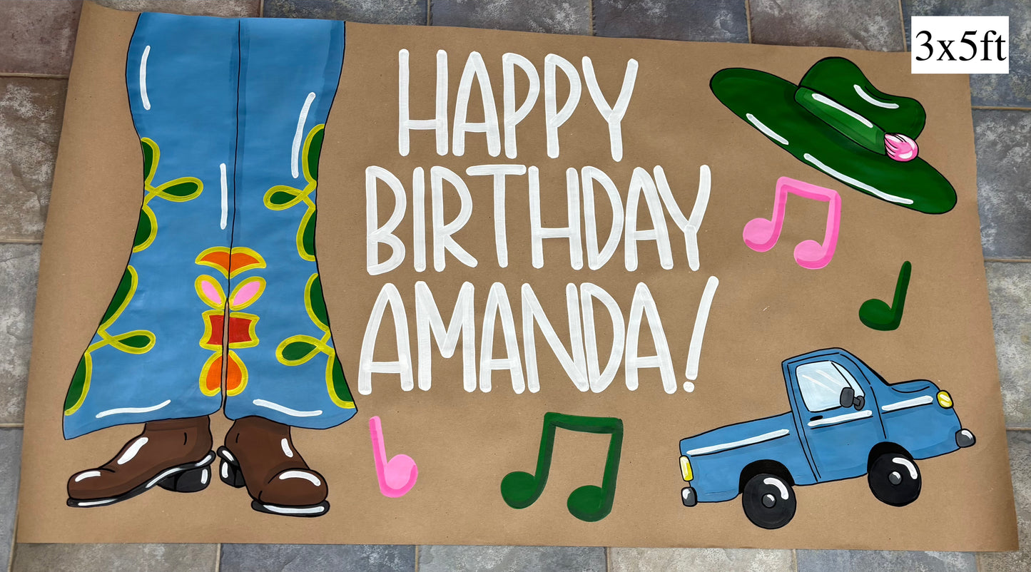 Hand Painted Banner- Custom