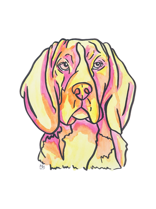 Beagle Colorful Pet Portrait