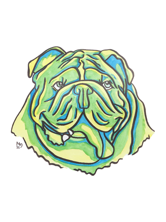 Bulldog Colorful Pet Portrait