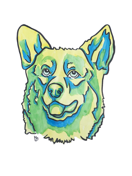 Corgi Colorful Pet Portrait