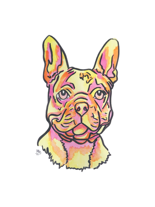French Bulldog Colorful Pet Portrait