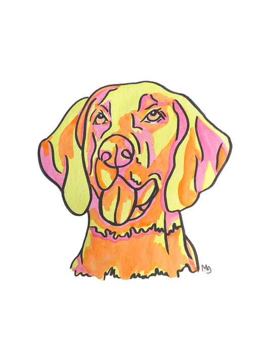 German Shorthaired Pointer Colorful Pet Portrait