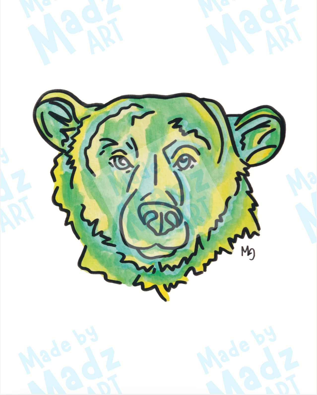 Bear in Green and Gold