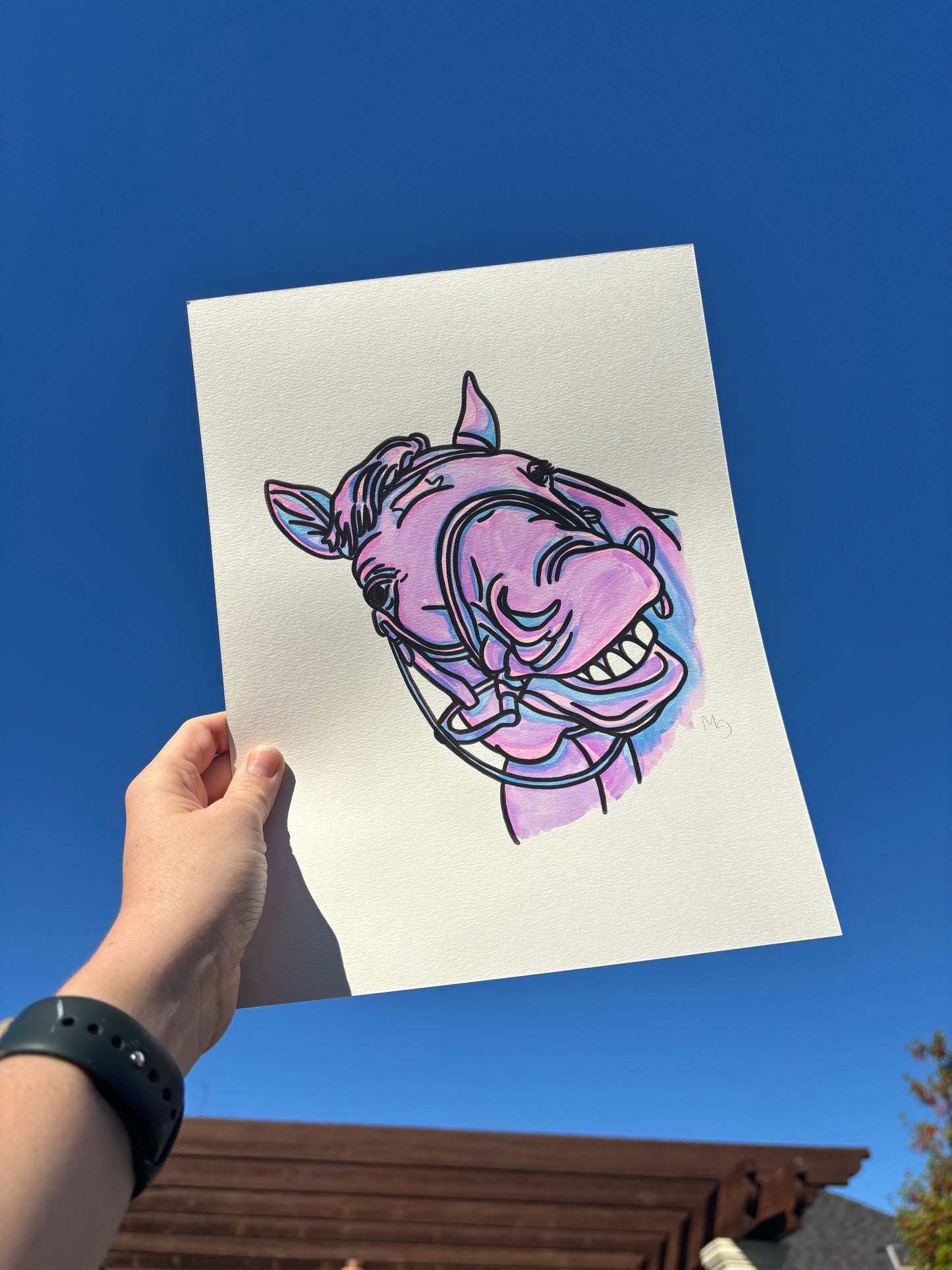 1 Pet- Custom Colorful Pet Portrait
