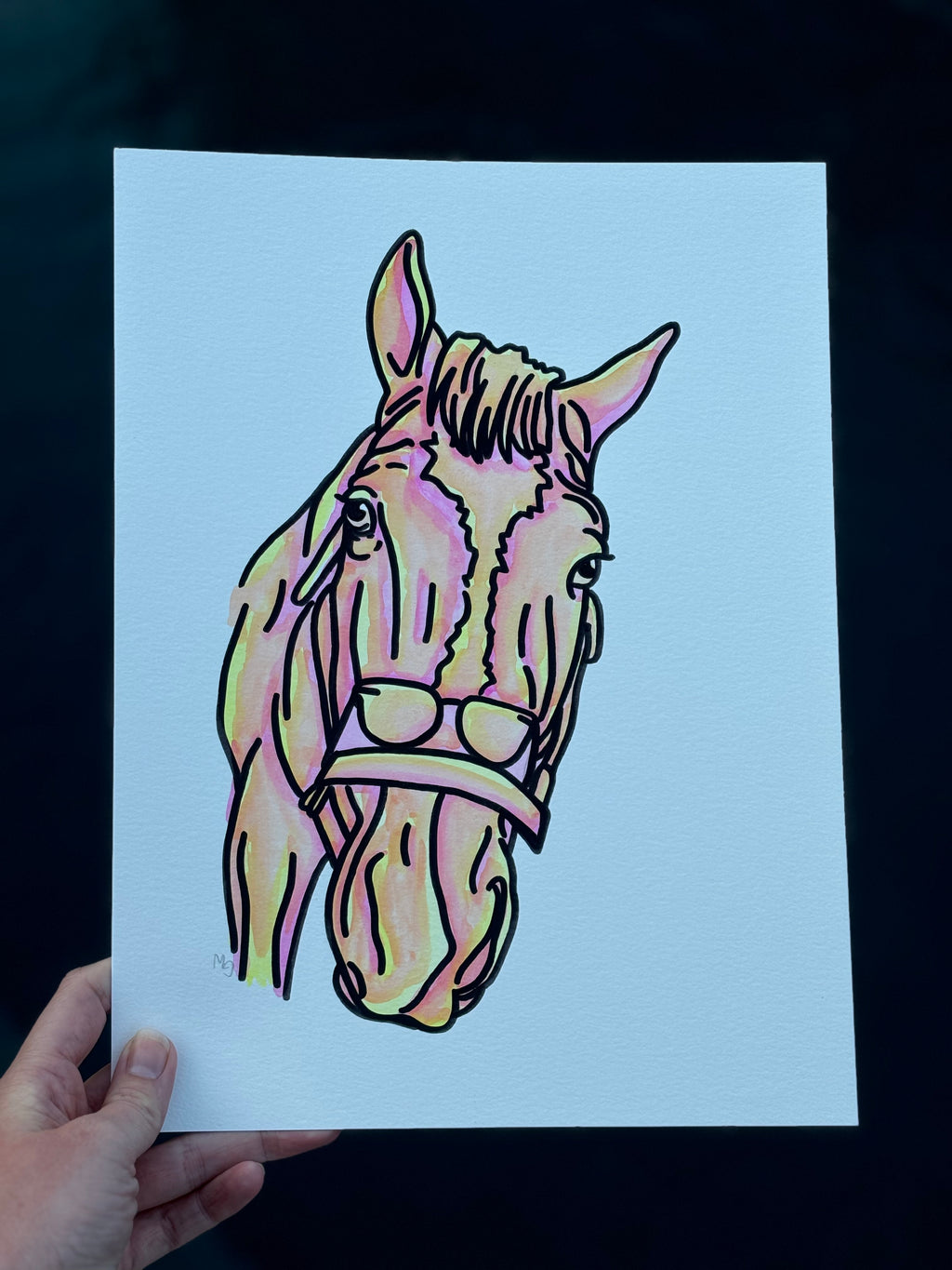 2 Pets- Custom Colorful Pet Portrait