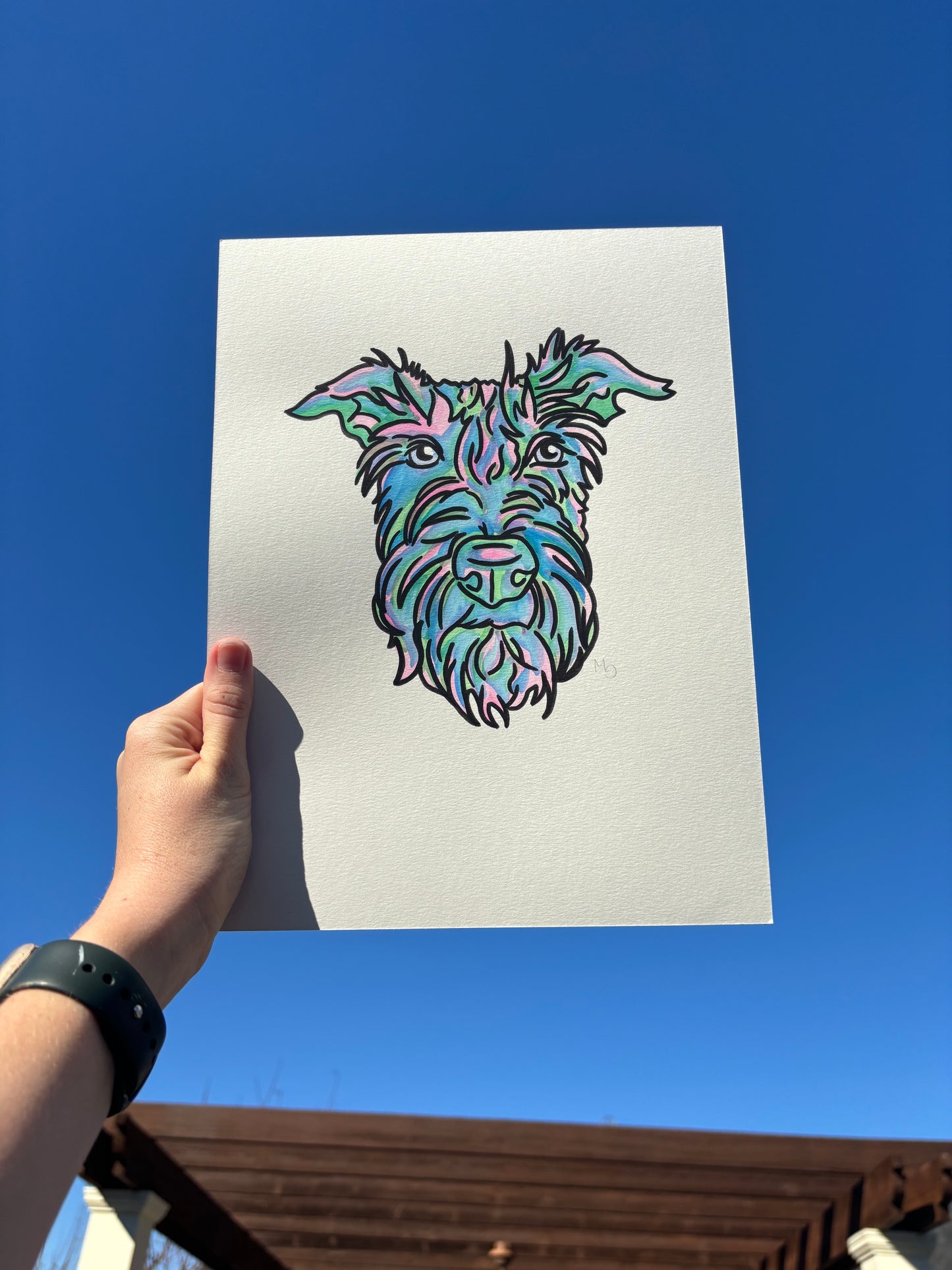 1 Pet- Custom Colorful Pet Portrait