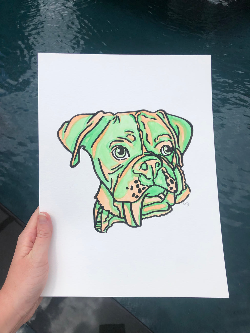 1 Pet- Custom Colorful Pet Portrait