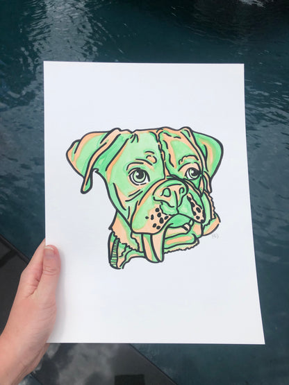 1 Pet- Custom Colorful Pet Portrait