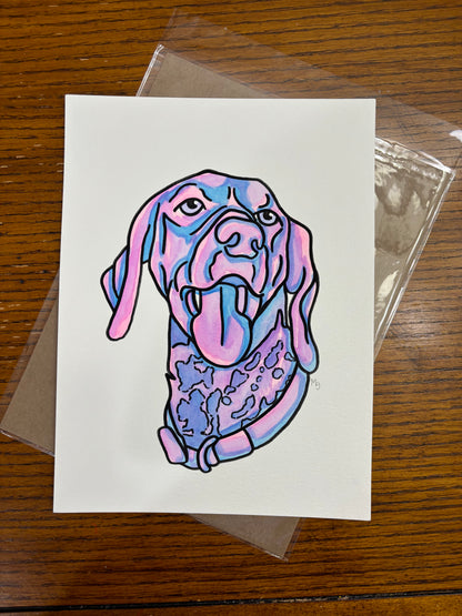1 Pet- Custom Colorful Pet Portrait
