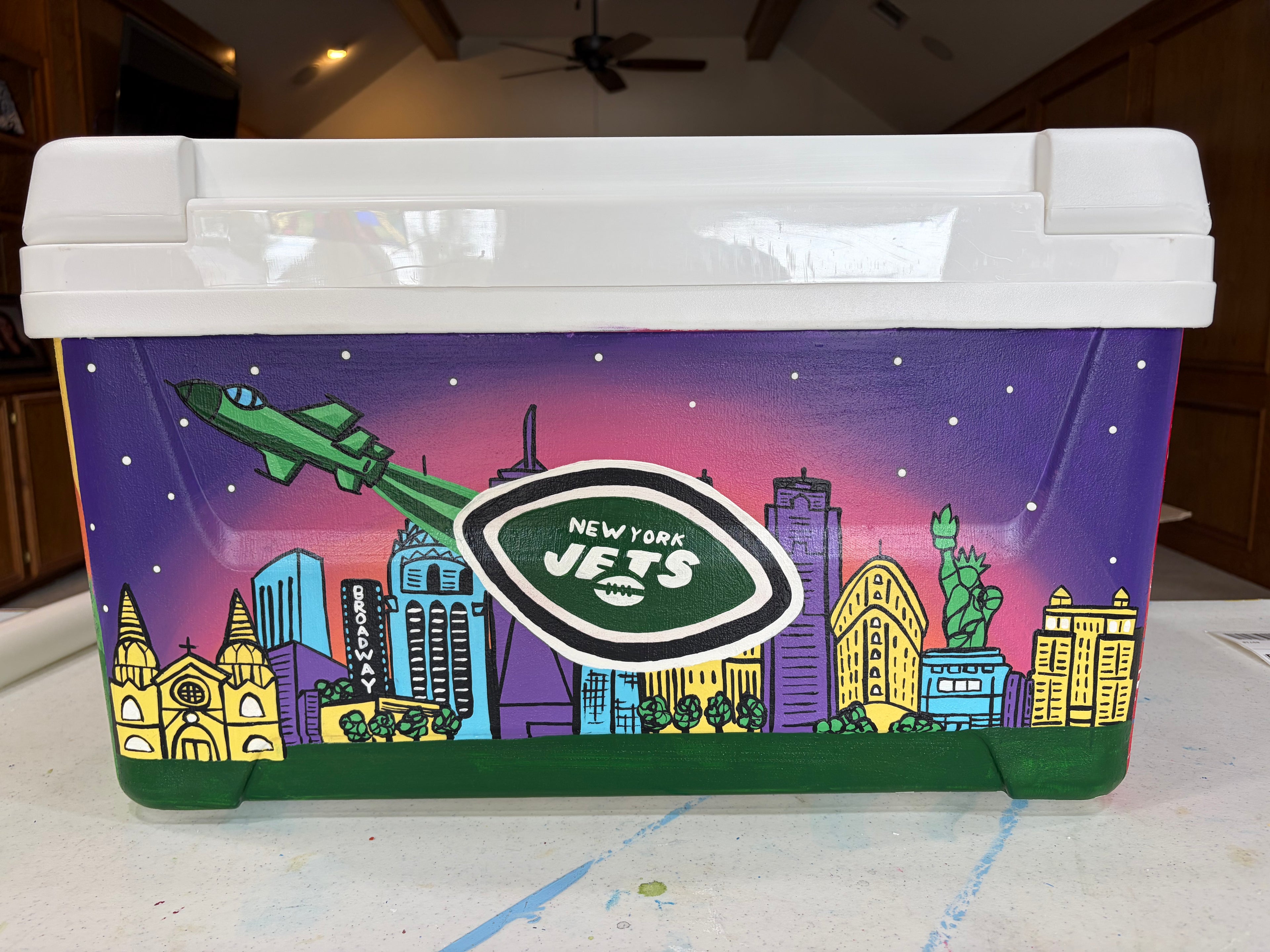 Large Custom Painted Ice Chests