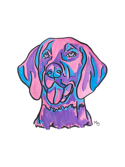 German Shorthaired Pointer Colorful Pet Portrait
