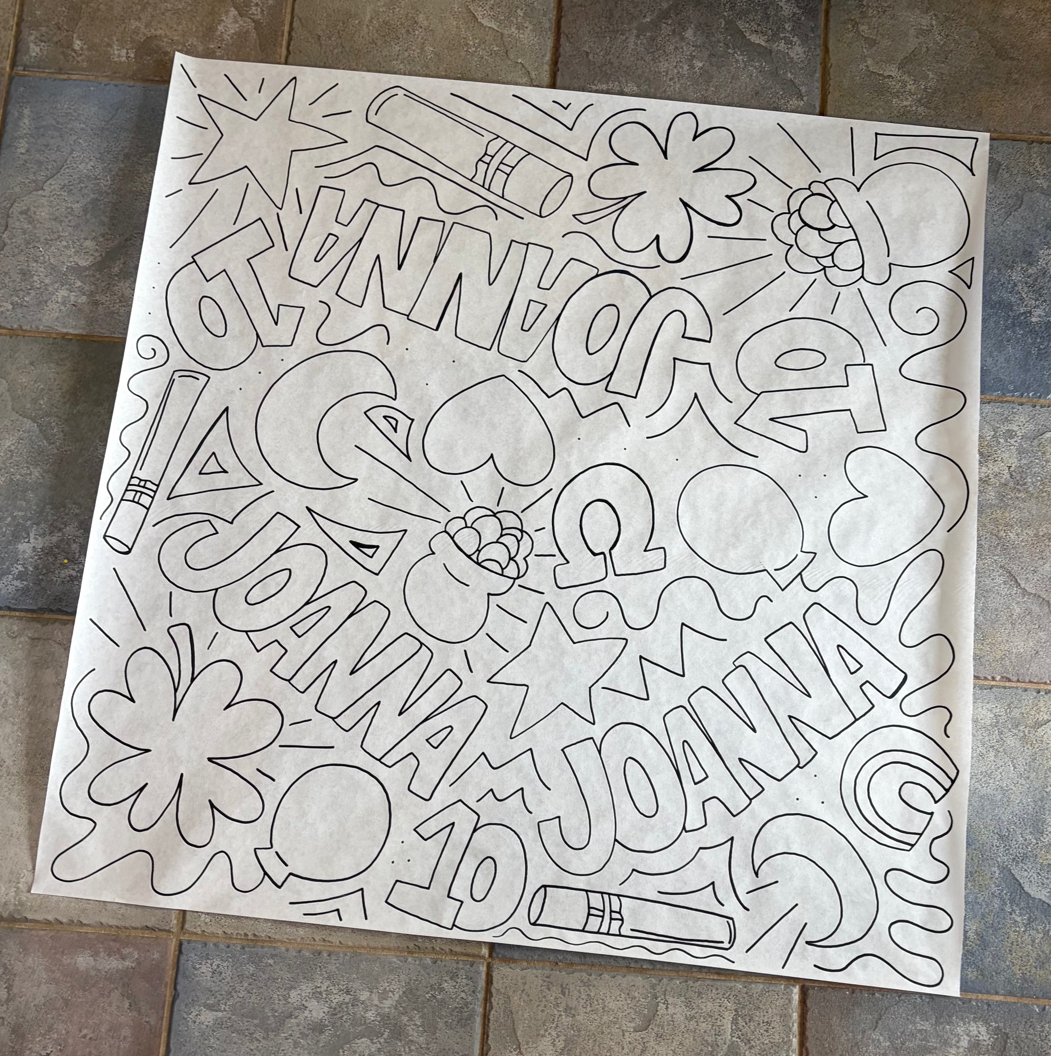 Custom Giant Coloring Sheet