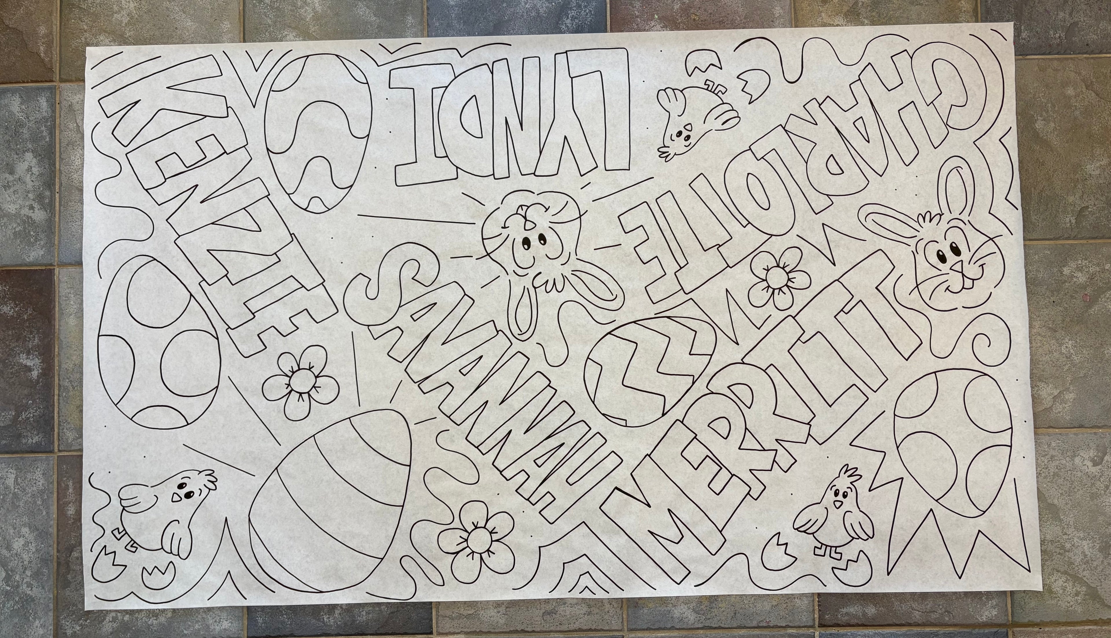 Custom Giant Coloring Sheet