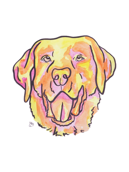 Labrador Colorful Pet Portrait