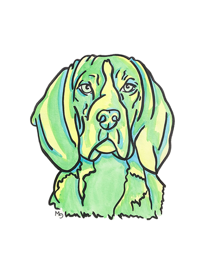 Beagle Colorful Pet Portrait